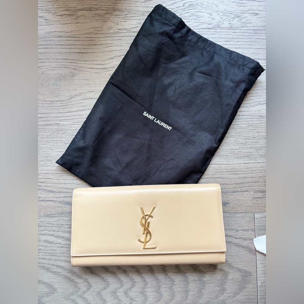 Saint Laurent Beige Clutch